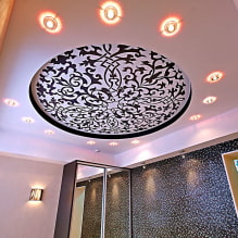 Shaped ceiling: design, types (stretch, plasterboard, etc.), geometric, curvilinear shapes-1