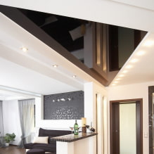 Shaped ceiling: design, types (stretch, plasterboard, etc.), geometric, curvilinear shapes-2
