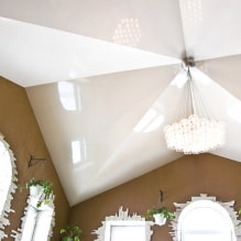 Shaped ceiling: design, types (stretch, plasterboard, etc.), geometric, curved shapes-4