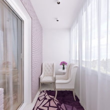 Deckendekoration auf Balkon oder Loggia: Materialarten, Farbe, Design, Beleuchtung-0