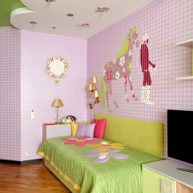 เคล็ดลับในการเลือกเพดานในห้องเด็ก: ประเภท, สี, การออกแบบและภาพวาด, รูปทรงลอน, แสง-5