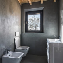 Decke in der Toilette: Typen nach Material, Konstruktion, Textur, Farbe, Design, Beleuchtung-4