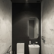 Плафон у тоалету: врсте према материјалу, конструкцији, текстури, боји, дизајну, осветљењу-7