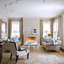 Types of ceiling decor: beams, fillets, stucco moldings, stickers, moldings, painting, frescoes, photo printing, etc.-4