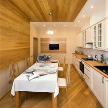Laminate for the ceiling: color, design options, photo in the interior-10