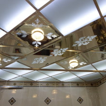 เพดานกระจกในการตกแต่งภายใน - แนวคิดการออกแบบสำหรับโครงสร้างยืดและแขวน-4 suspended