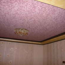 Textured stretch ceiling: imitation of wood, plaster, brocade, mirror, concrete, leather, silk, etc.-4