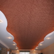 Textured stretch ceiling: imitation of wood, plaster, brocade, mirror, concrete, leather, silk, etc.-5
