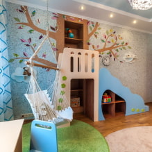 Wall decoration in the children's room: types of materials, color, decor, photo in the interior-4