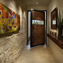 Walls in the hallway: types of finishes, color, design and decor, ideas for a small corridor-3
