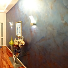 Decorative plaster in the hallway and corridor: types, colors, modern design ideas-3