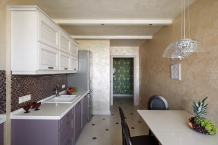 Decorative plaster in the kitchen: types, design ideas, colors, apron finishing