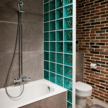 Зидна декорација у купатилу: врсте, могућности дизајна, боје, примери декора-5