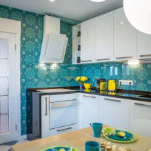 Боја зида у кухињи: савети за избор, најпопуларније боје, комбинација са слушалицама-3