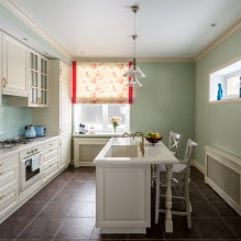 Wandfarbe in der Küche: Tipps zur Auswahl, die beliebtesten Farben, Kombination mit einem Set-8