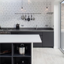Wände in der Küche: Veredelungsoptionen, Stilwahl, Design, nicht standardmäßige Lösungen-5