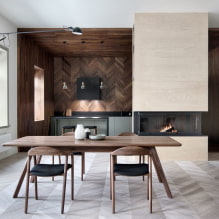 Wände in der Küche: Veredelungsoptionen, Stilwahl, Design, nicht standardmäßige Lösungen-8