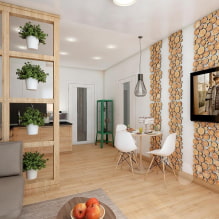 Die Trennwand zwischen Küche und Wohnzimmer: Typen, Materialien, Formen, originelle Ideen, Design-8