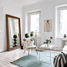 Mirrors in the living room interior: types, design, shape options, choice of location-6