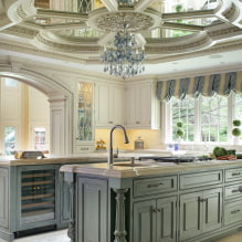 Mirror in the kitchen: types, shapes, sizes, design, options for location in the interior-3