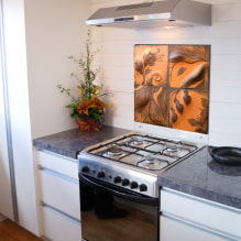 แผงสำหรับห้องครัว: ประเภท, ทางเลือกของสถานที่, การออกแบบ, ภาพวาด, ภาพถ่ายในรูปแบบต่างๆ-4