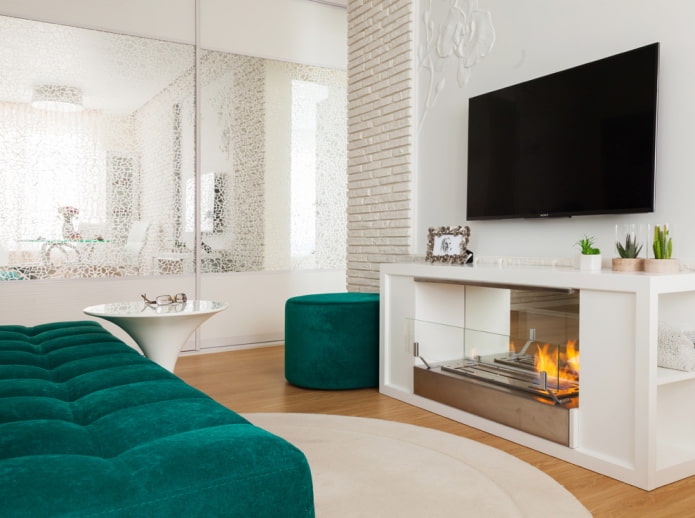TV over the fireplace: views, choice of location, examples in various styles