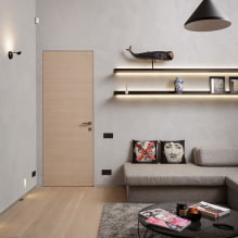Türen im Wohnzimmer (Flur): Typen, Materialien, Farbe, Design, Wahl der Form und Größe-6