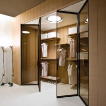 Doors to the dressing room: types, materials, design, color-5