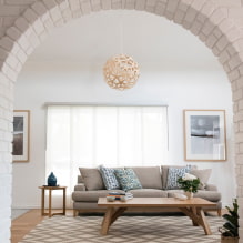 Arch to the living room (hall): types, materials, design, location-5