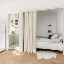 Bed in a niche: design, views (podium, folding, children's), photo in the interior-8
