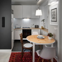 Кухињска ниша у стану: дизајн, облик и локација, боја, опције осветљења-4