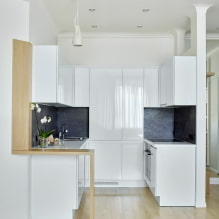 Кухињска ниша у стану: дизајн, облик и локација, боја, опције осветљења-5
