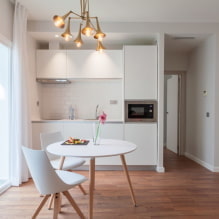 Кухињска ниша у стану: дизајн, облик и локација, боја, опције осветљења-6