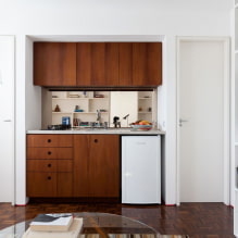 Кухињска ниша у стану: дизајн, облик и локација, боја, опције осветљења-7
