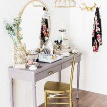 Dressing table: photos, types, shapes, materials, design, lighting, colors-2