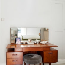 Dressing table: photos, types, shapes, materials, design, lighting, colors-5