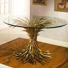 Forged tables: photos, types, shapes, design, varieties of tabletops-3