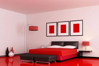 Schlafzimmer in Rot