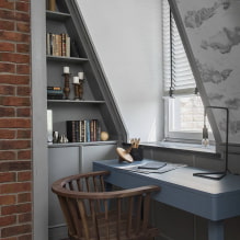 Desk: photo, views, materials, design, color, shape, location in the room-3