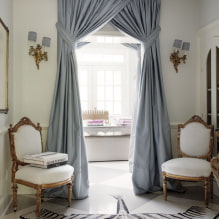 Curtains on the doorway: views, beautiful design ideas, color, photo in the interior-0