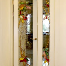 Interior doors with glass: photos, types, designs and drawings, colors, shapes of inserts-0