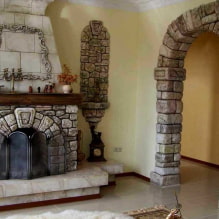 Arch made of stone: finishing options, types, design, color, photo in the interior-1