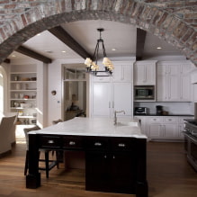 Arch made of stone: finishes, types, design, color, photo in the interior-4