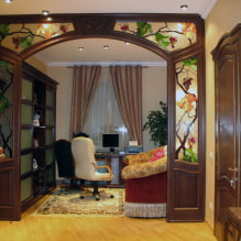 Interior wooden arches: photos, views, design options, colors-3