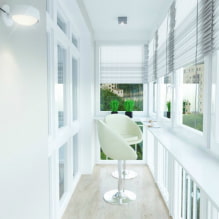 Бар бројач на балкону: опције локације, дизајн, материјали за радне површине, декор-7