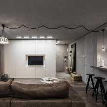 Bartheke im Wohnzimmer: Typen, Formen, Standortoptionen, Farben, Materialien, Design-0