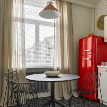 Трпезаријски сто за малу кухињу: врсте, дизајн, облици, локација у соби-5