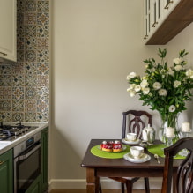 Трпезаријски сто за малу кухињу: врсте, дизајн, облици, локација у соби-7