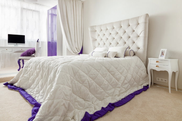 Прекривач на кревету у спаваћој соби: фотографија, избор материјала, боја, дизајн, цртежи