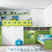 Loft bed: photos, types, colors, design, styles, materials, examples with a ladder, -3